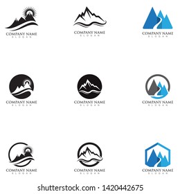 Mountains Logo Template Vector Icon