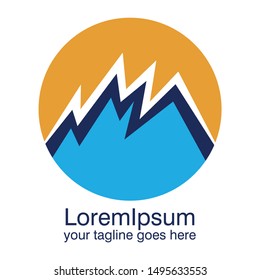 Mountains Logo Template Vector Icon