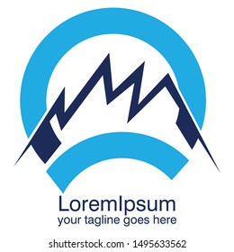 Mountains Logo Template Vector Icon