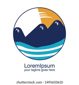 Mountains Logo Template Vector Icon