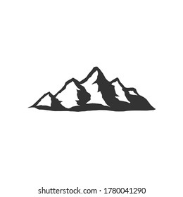 Mountains logo template vector on white background