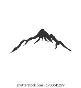 Mountains logo template vector on white background