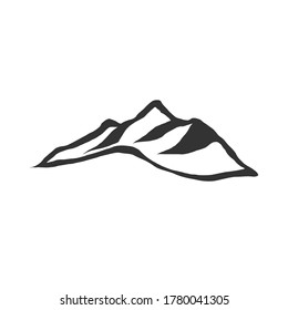 Mountains logo template vector on white background