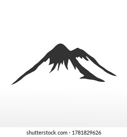 Mountains logo template vector on white background