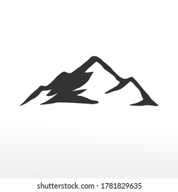 Mountains logo template vector on white background