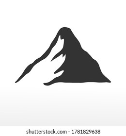 Mountains logo template vector on white background