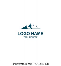 diseño vectorial del logo de las montañas, icono de aventura