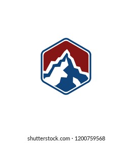mountains logo vector graphics download template