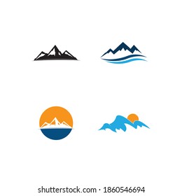 Mountains Logo vector icon Template