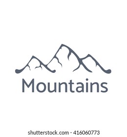 Mountains logo, vector illustration