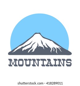 Mountains logo, vector illustration