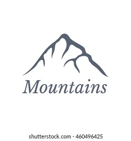 Mountains logo, vector illustration