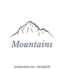 Mountains logo, vector illustration
