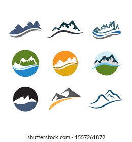 Mountains Logo vector illustration dsign