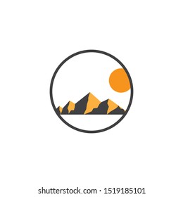 mountains logo vector illustration template