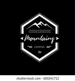 Mountains Logos, badges and labels vector.  