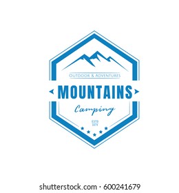 Mountains Logos,badges and labels Vector.  