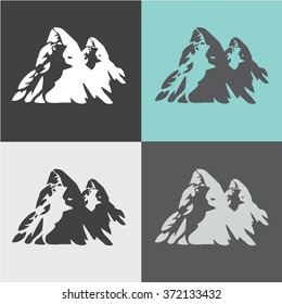 Mountains logo.vector icon