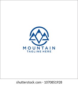 Mountains Media is a vector logo template set. Abstract sign for letter M and triangle shape logotype for business and creative company.
