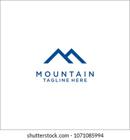 Mountains Media is a vector logo template set. Abstract sign for letter M and triangle shape logotype for business and creative company.
