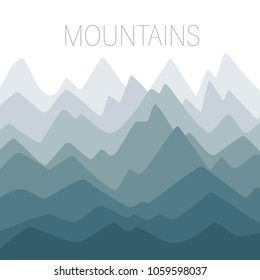 Mountains Minimalism Background Stock Vector (Royalty Free) 1059598037 ...