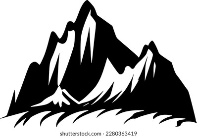 Mountains | Minimalist and Simple Silhouette - Vector illustration