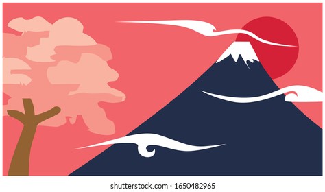 Berge, Monde und Bäume zusammenarbeiten zu schönen Teilen