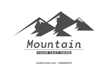 Mountains. Mountain landscape, vector illustration template for logos and creative design. Flat style