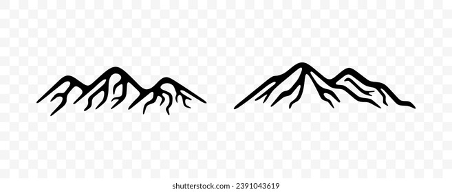 Mountains, mountaineering, climbing, hill, peak and nature, graphic design. Landscape, scenery, travel, traveling and journey, vector design and illustration