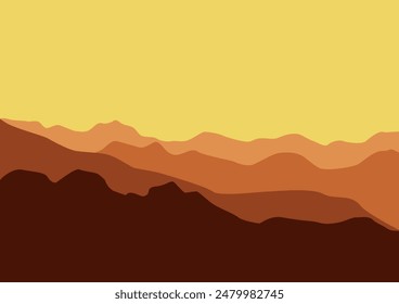 mountains in nature landscape illustration for background