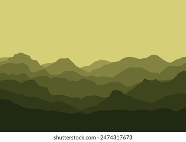 Mountains in nature landscape, illustration design in for background.