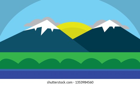 Mountains Nature Landscape ~ Vector
