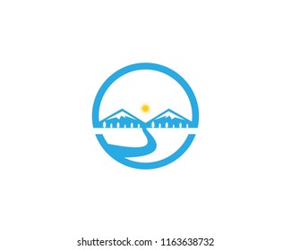 Mountains nature Logo Template vector icons