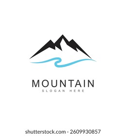 mountains on a white background design icon