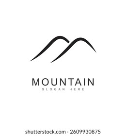 mountains on a white background design icon