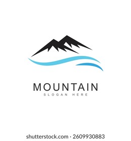 mountains on a white background design icon
