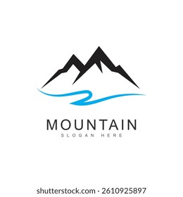 mountains on a white background design icon
