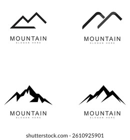 mountains on a white background design icon