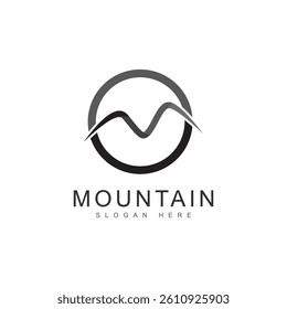 mountains on a white background design icon