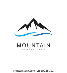 mountains on a white background design icon
