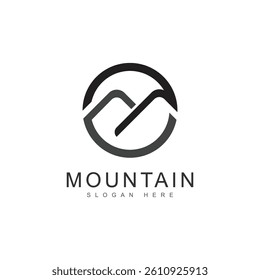 mountains on a white background design icon
