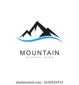 mountains on a white background design icon