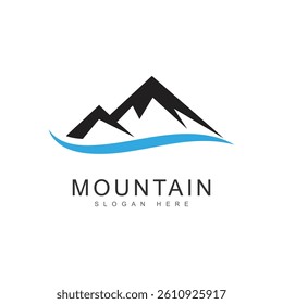 mountains on a white background design icon