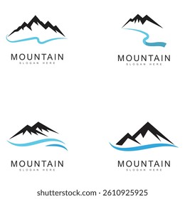 mountains on a white background design icon
