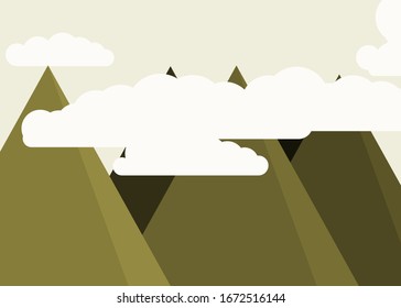Montañas Panorame Resumen de arte generativo colocado al azar ilustración de fondo