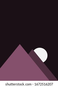 Montañas Panorame Resumen de arte generativo colocado al azar ilustración de fondo