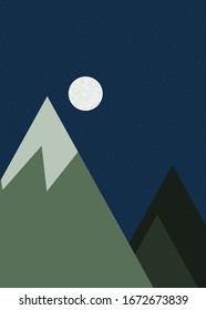 Mountains Panorame Abstract Random Placed Generative Art background illustration