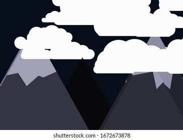 Montañas Panorame Resumen de arte generativo colocado al azar ilustración de fondo