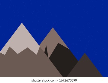 Mountains Panorame Abstract Random Placed Generative Art background illustration
