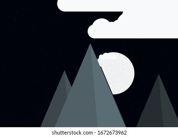 Montañas Panorame Resumen de arte generativo colocado al azar ilustración de fondo
